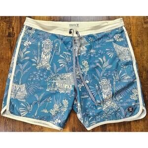 Roark Board Shorts Mens 34 Chiller Tiki 6" Swim Trunks Swimsuit Surf Beach